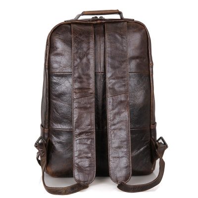 Men’s Vintage Leather Backpack, Leather Rucksack-Back