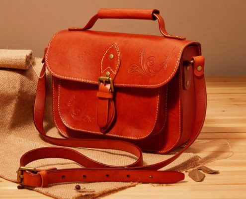 Stylish Leather Handbag Leather Messenger Shoulder Crossbody Bag for Women