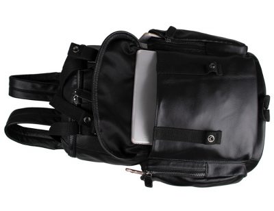 Stylish Urban Leather Backpack-Pocket