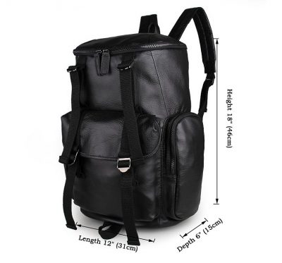 Stylish Urban Leather Backpack-Size