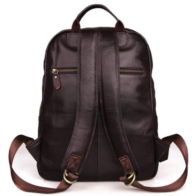 Unisex Leather Backpack, Laptop Backpack-Back