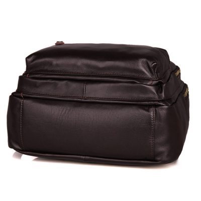 Unisex Leather Backpack, Laptop Backpack-Bottom