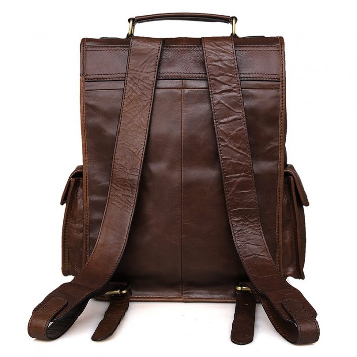 Unisex Vintage Leather Backpack Laptop School College Bookback