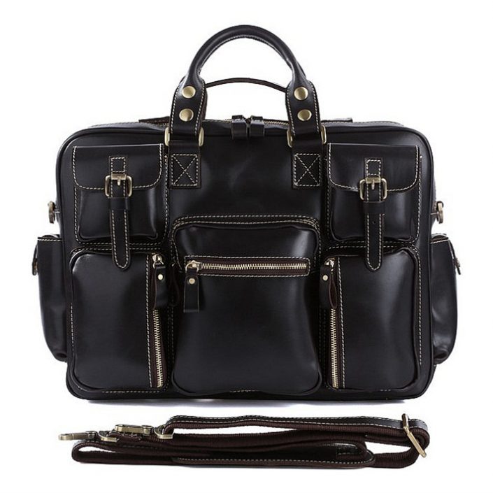 Handmade Leather Briefcase, Travel Bag, Messenger, Weekend Bag