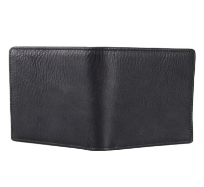 Soft Black Leather Wallet, Genuine Leather Wallet for Men-Back