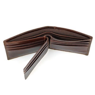 Vegetable Tanned Leather Wallet, Men’s Leather Wallet-Top
