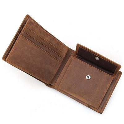 Vintage Leather Wallet, Crazy Horse Leather Wallet-Pocket