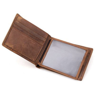 Vintage Leather Wallet, Crazy Horse Leather Wallet-Window