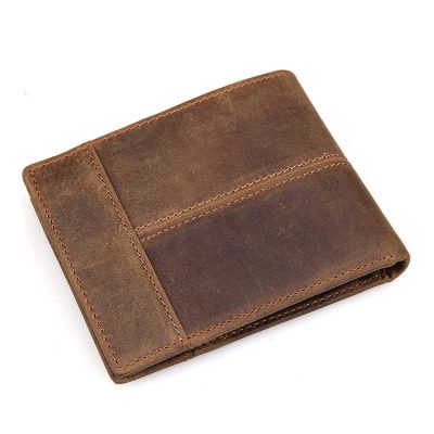 Vintage Leather Wallet, Crazy Horse Leather Wallet for Men