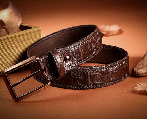 Brown series crocodile belt