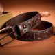 Brown series crocodile belt