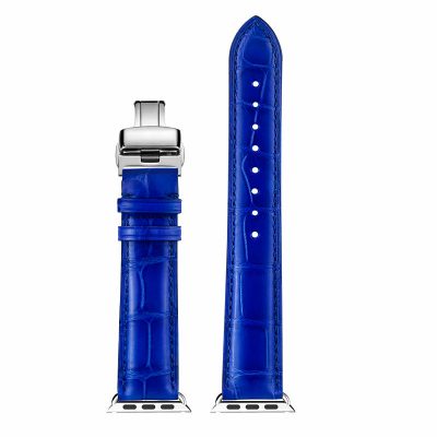 Alligator & Crocodile Apple Watch Band-Blue