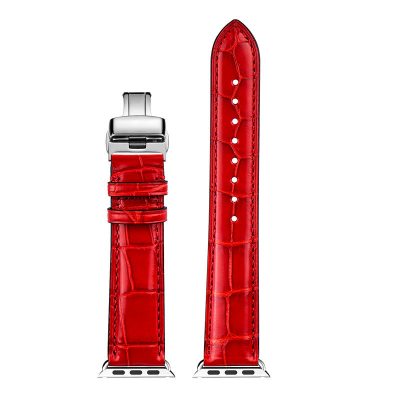 Alligator & Crocodile Apple Watch Band-Red