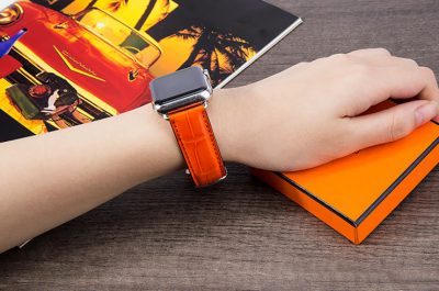 Alligator & Crocodile Apple Watch Band for Women-Orange