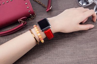 Alligator & Crocodile Apple Watch Band for Women-Red