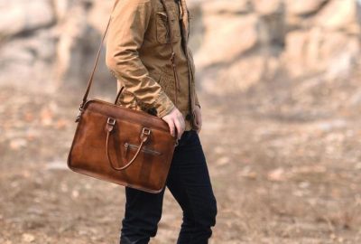 Luxury Vintage Leather Briefcase Shoulder Laptop Business Bag for Men